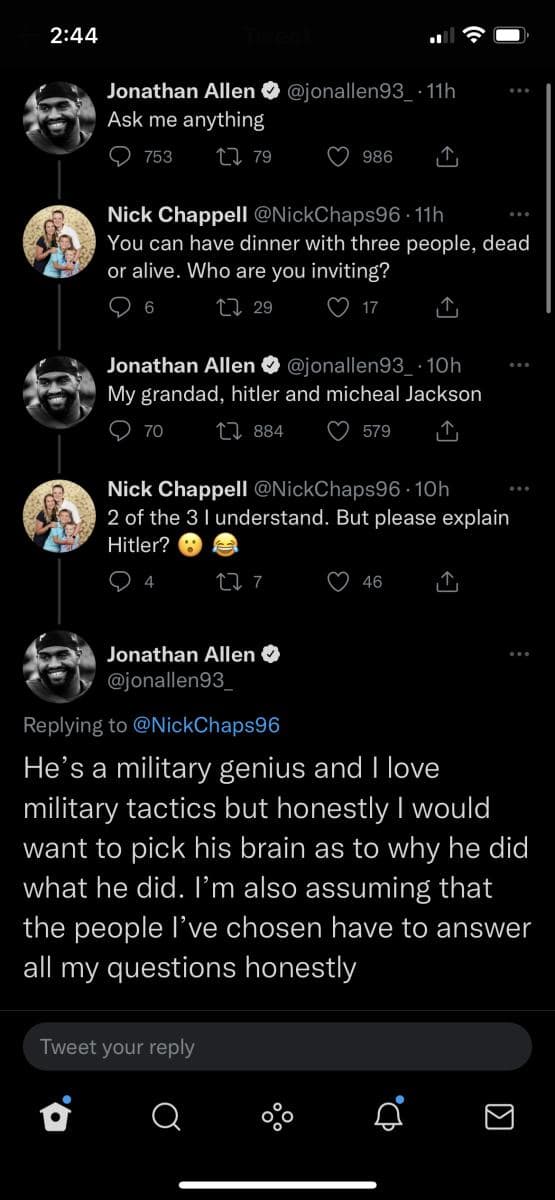 Screenshot of Jonathan Allen's twitter